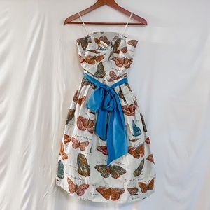 Maeve strapless moth dress